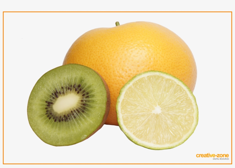 Grapefruit With Lime And Kiwi - Lime, transparent png #3663024