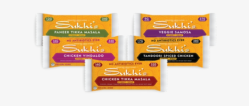 Street Wraps - Sukhi's Chicken Tikka Masala Street Wrap - 5.5 Oz Bag, transparent png #3663045