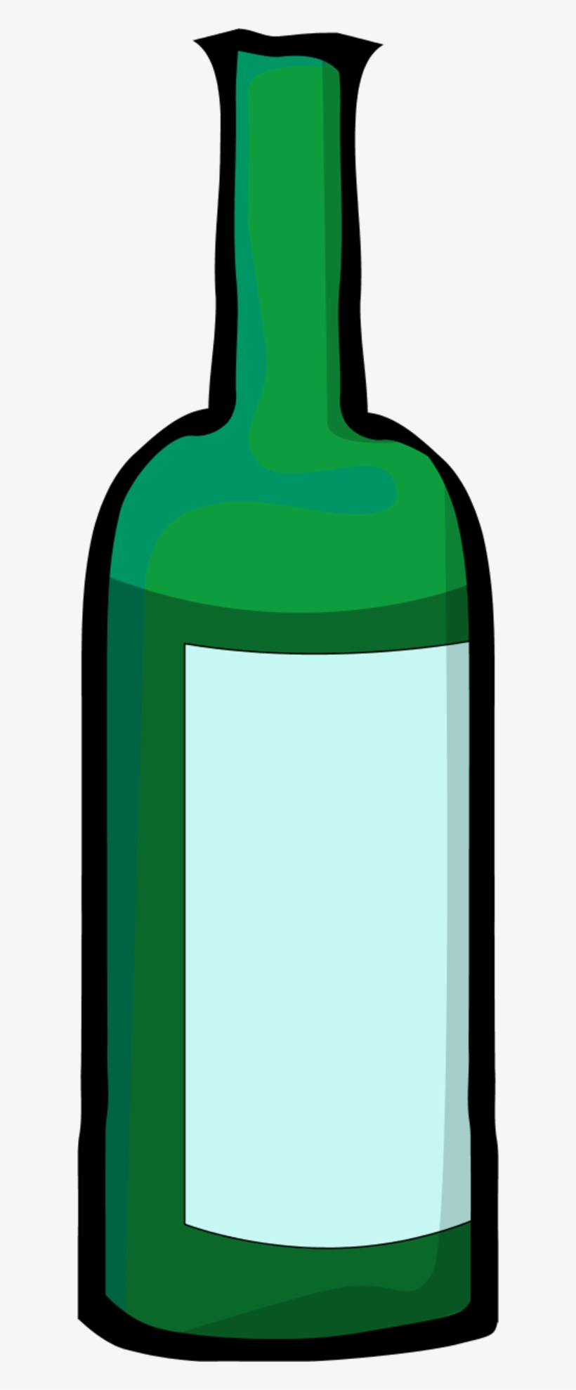 Bottle Clipart Green Bottle - Wine Bottle Clip Art, transparent png #3663301
