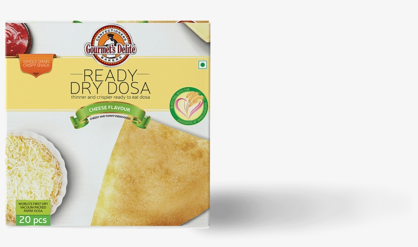 Snack Packaging Design, Branding, Box Design , Mumbai, - Gourmet's Delite Ready To Eat Dry Dosa, Pizza, 130g, transparent png #3663326