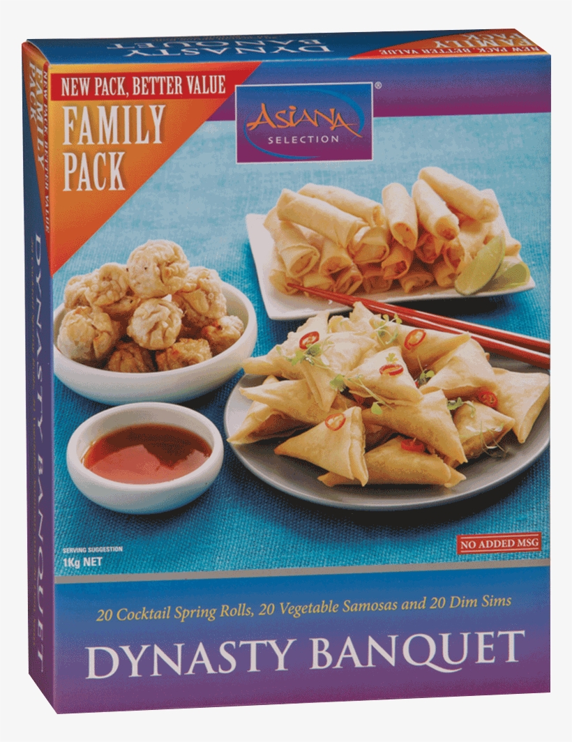 An Authentic Asian Banquet Of Cocktail Spring Rolls, - Asiana Dynasty Banquet Selection Value Pack 1kg, transparent png #3663390
