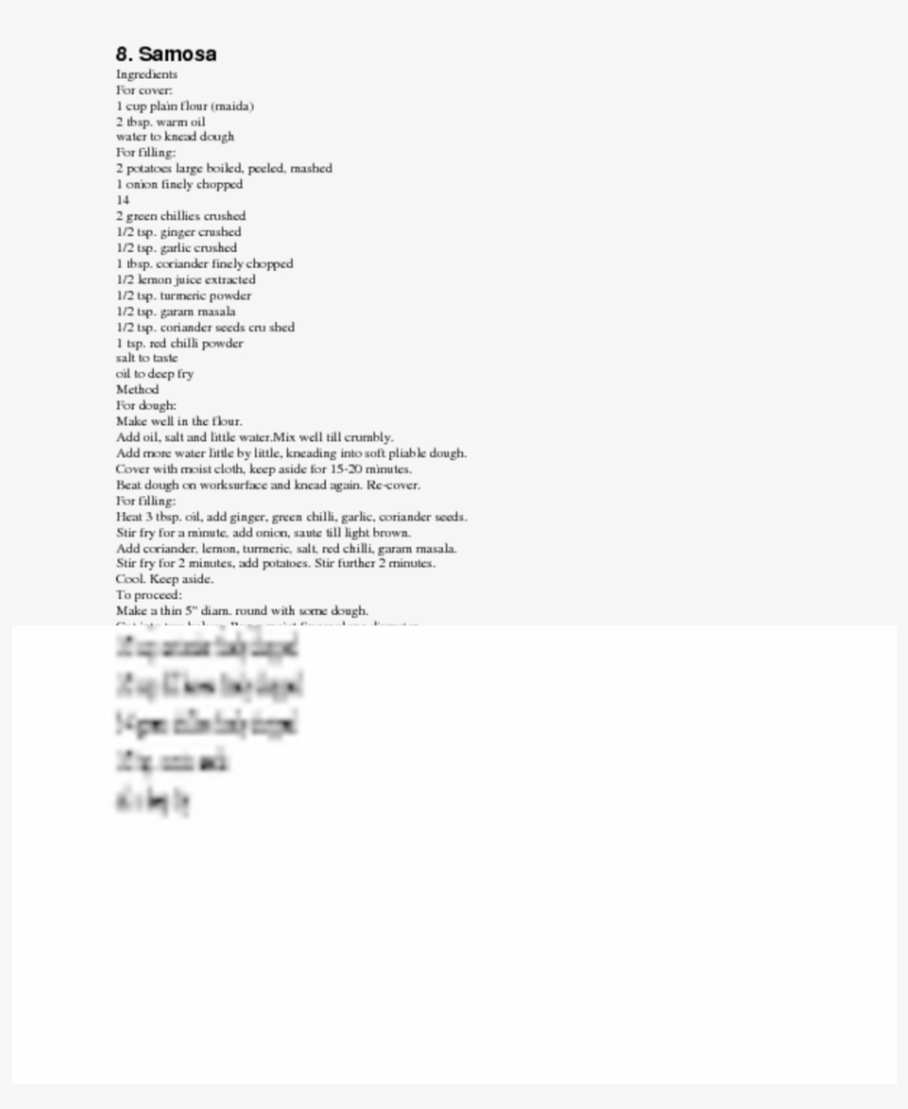 Samosaingredientsfor Cover - Document, transparent png #3663559