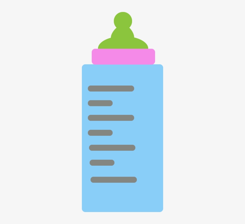 Kids Milk Bottle Vector - Glass Milk Bottle, transparent png #3663726