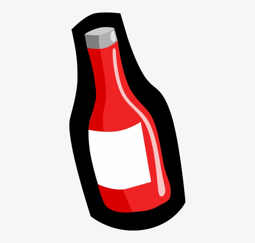 Vector Illustration Of Condiment Ketchup Sauce - Illustration, transparent png #3663795