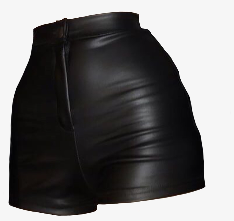 Leather Shorts Outfit, Black Leather Shorts, Leather - Mood Board, transparent png #3664036