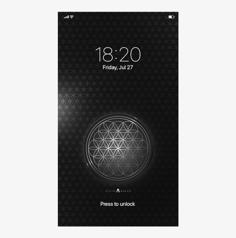 Flower Of Life Silver Lock Screen Wallpaper For Iphone - Mobile Phone, transparent png #3664212