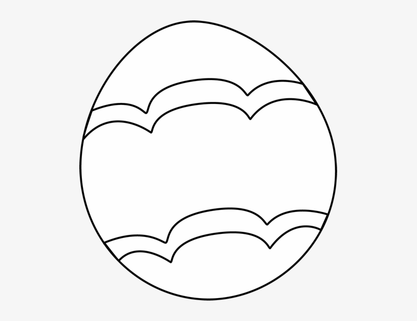 Black And White Decorated Easter - Black And White Easter Egg Clip Art, transparent png #3664941