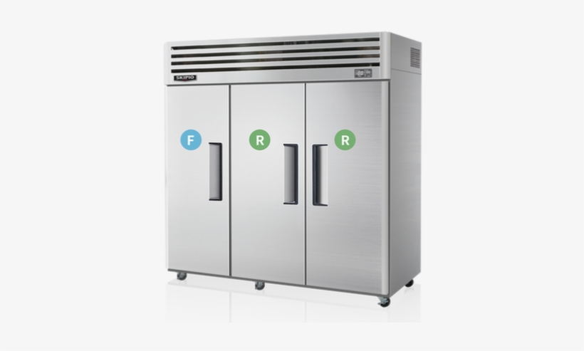 3 Door Duel Temperature Fridge / Freezer - Refrigerator, transparent png #3665877