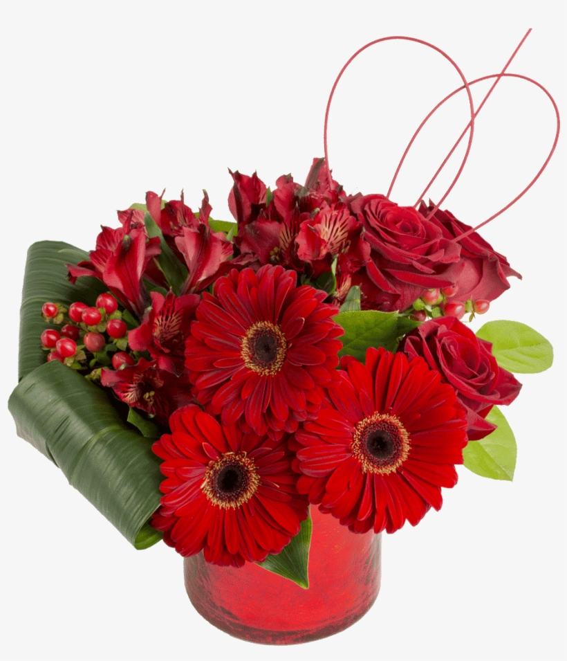 My Lovely Valentine Bouquet - Basket Of Rose Flowers, transparent png #3666260