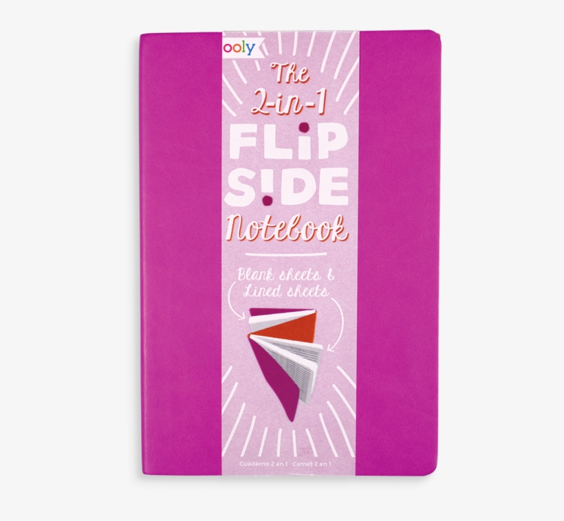 Flipside Double Sided Notebook - Ooly - The Flipside Double Sided Notebook - Hot Pink, transparent png #3666831