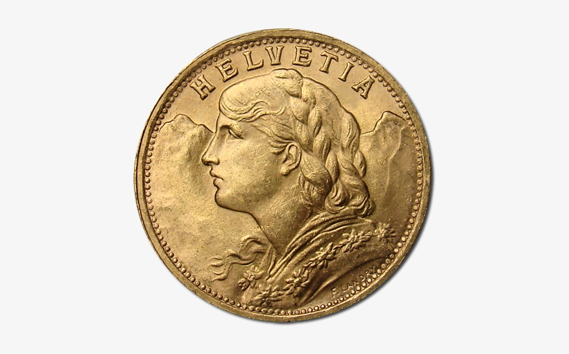 Swiss 20 Franc Gold Coins 1897-1949 - 20 Franc Swiss 1909, transparent png #3668175