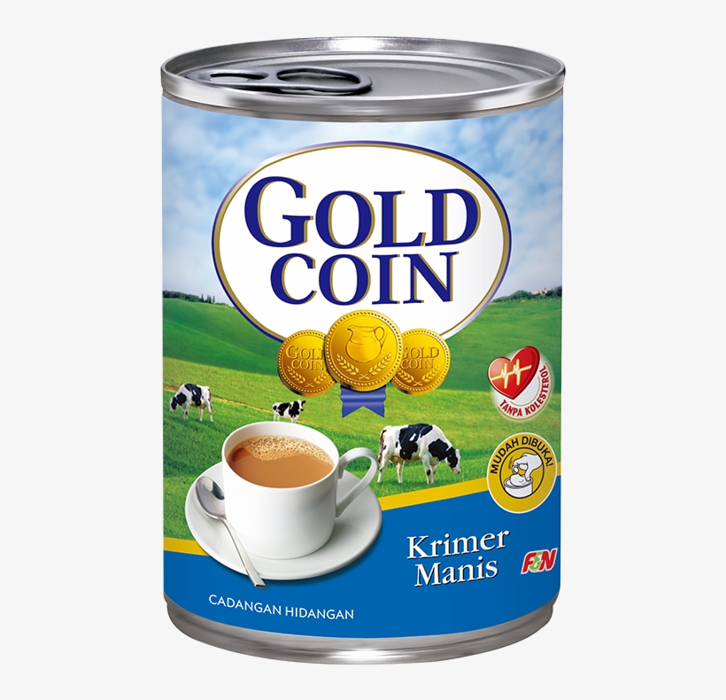 Gold Coin Sweetened Creameravailable Size500g - Coin, transparent png #3668423
