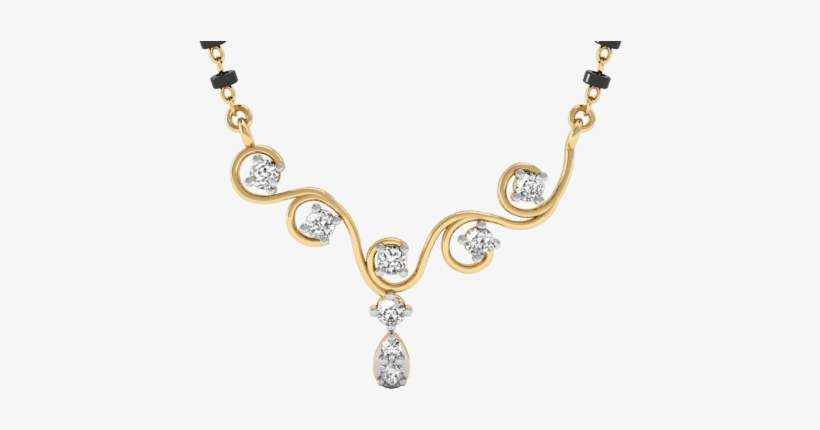 Vachya 14k Diamond Mangalsutra - Gold, transparent png #3668657