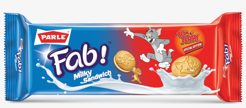 Fab Milky Sandwich - Parle Hide & Seek Fab Orange Cream Biscuits, transparent png #3669154