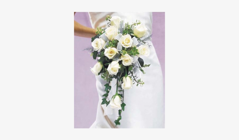 Cream Rose Bridal Bouquet - White Rose Bouquet, transparent png #3669770