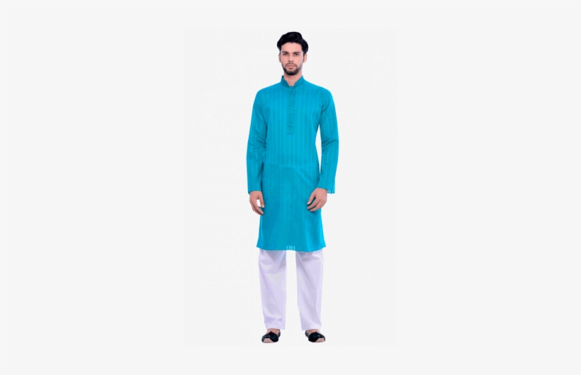 Cotton Self Striped Kurta Ethnic Men's Kurta For Every - Long Kurta For Men, transparent png #3670322