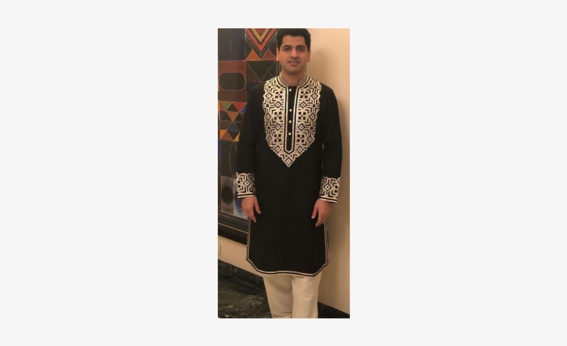 Designer Black Festival Wear Kurta Pyjama - Abu Jani, transparent png #3670436