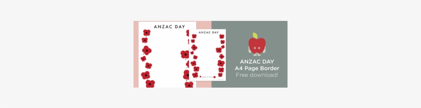 A Page Border Template That Can Be Printed And Photocopied - Anzac Day, transparent png #3670743