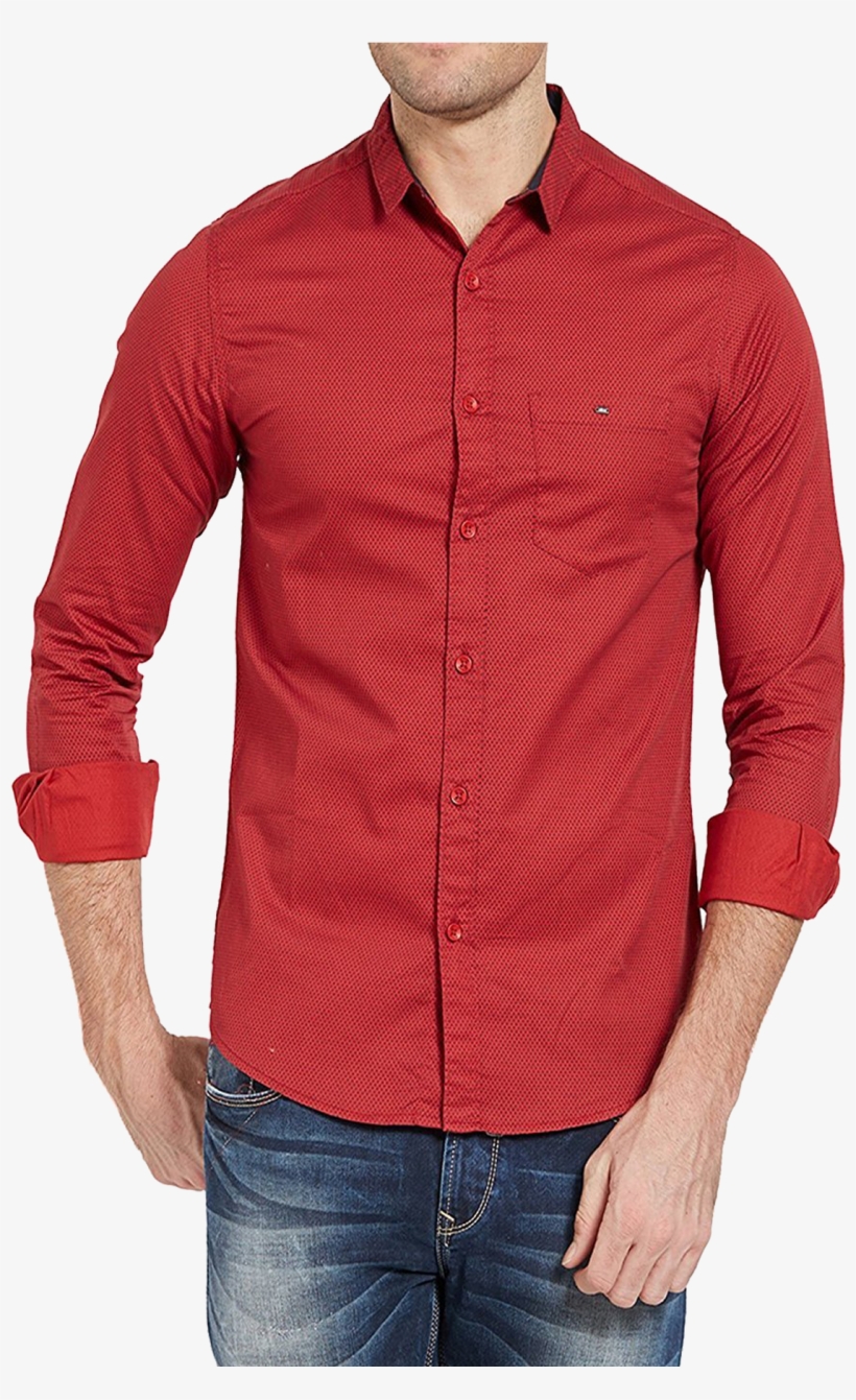 Casual Shirt - Mens Red Quarter Zip Sweater, transparent png #3670918
