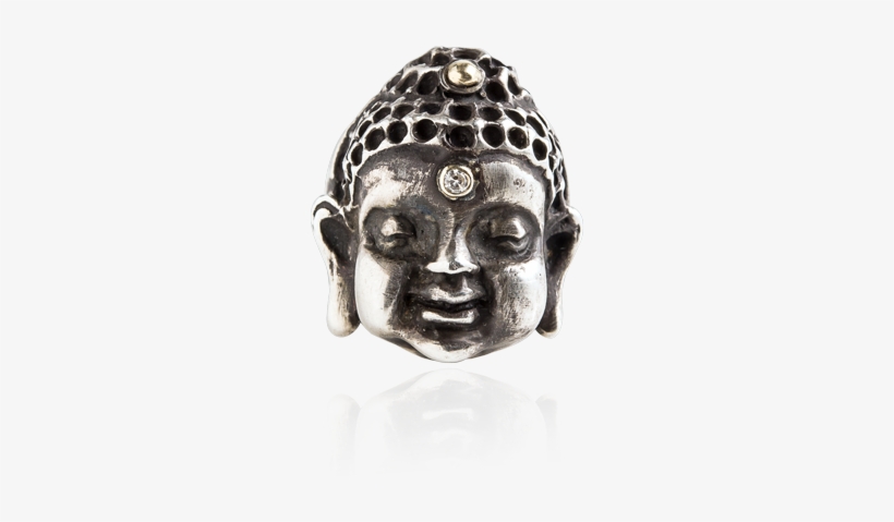 Buddha Ring In Sterling Silver With Diamond Third Eye - Skull, transparent png #3670968