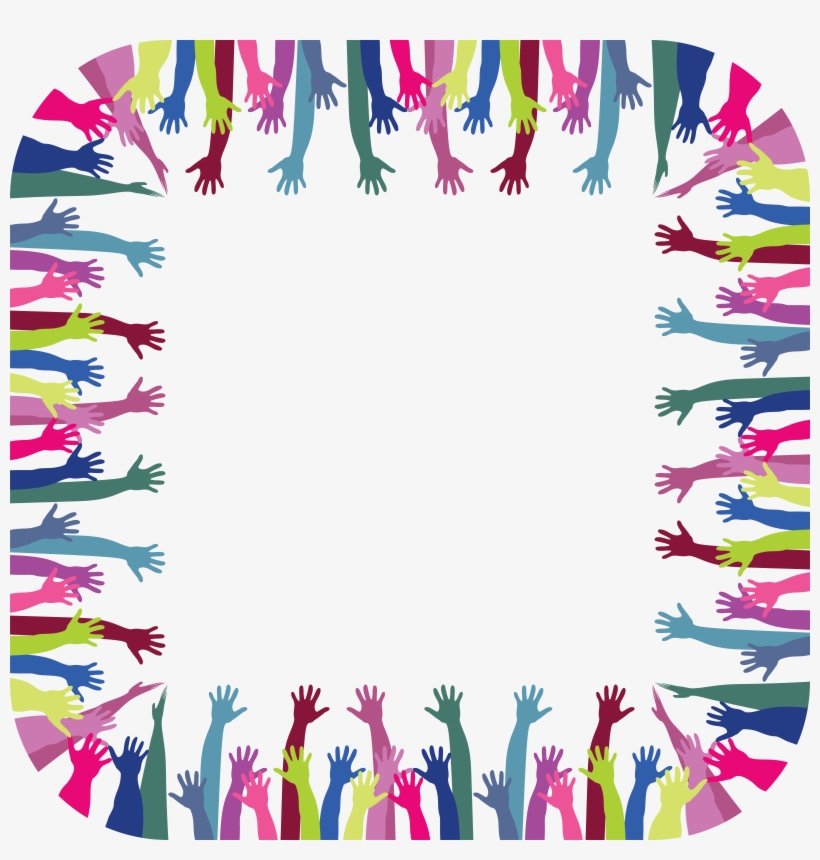 Free Clipart Of A Frame Of Hands - Frame Of Hands, transparent png #3671145
