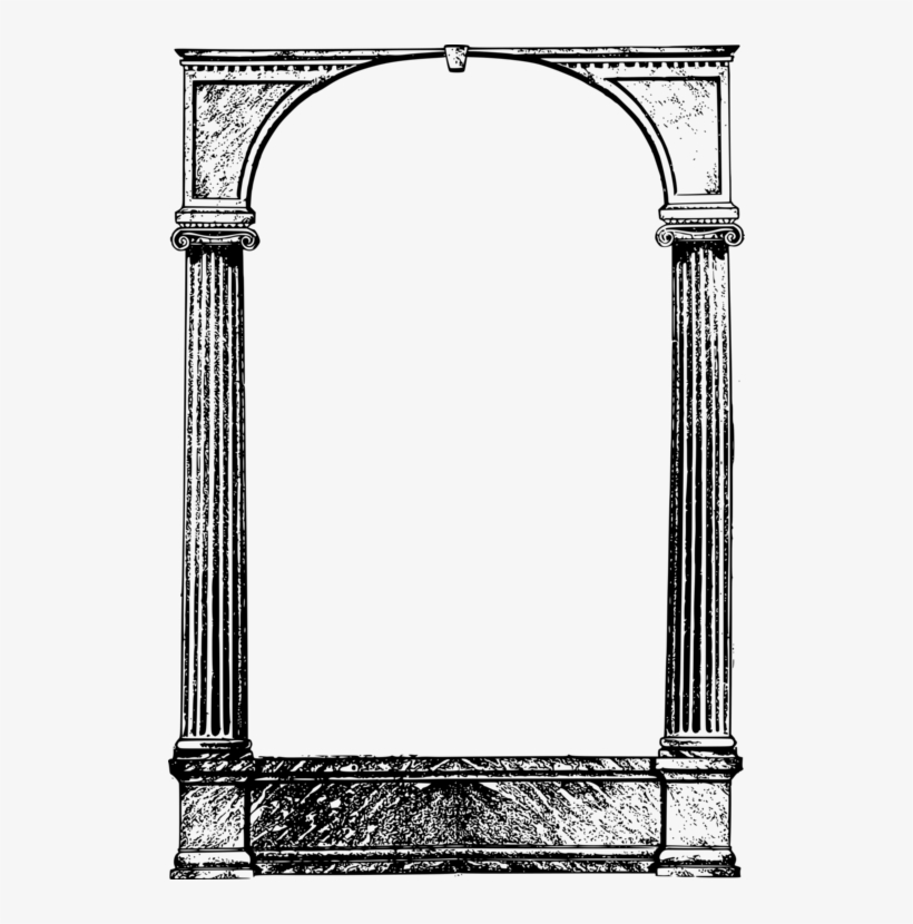 Column Picture Frames Ancient Roman Architecture Ornament - Cool Frame, transparent png #3671252