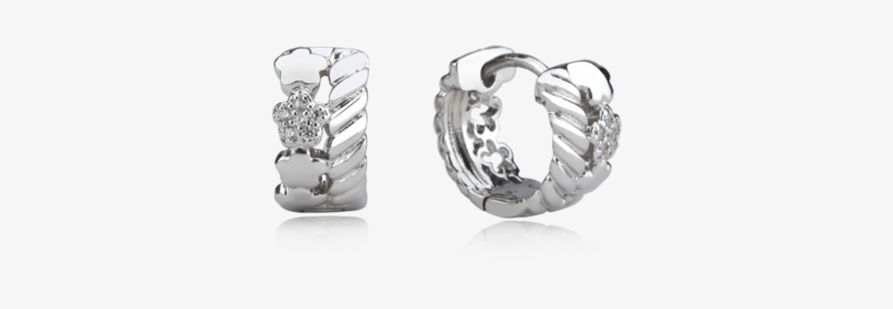 Lady's Sterling Silver Earrings - Cubic Zirconia 925 Sterling Silver Earrings-libena, transparent png #3671477