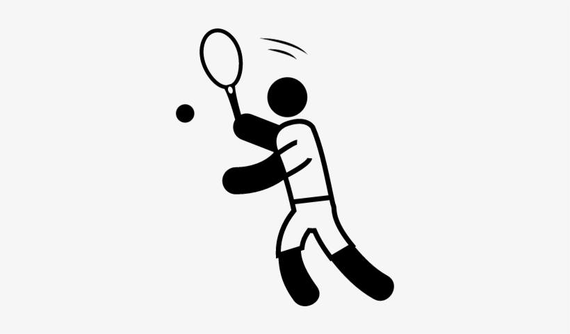 Sportive Man Playing Tennis Vector - Icono De Deportista, transparent png #3671883