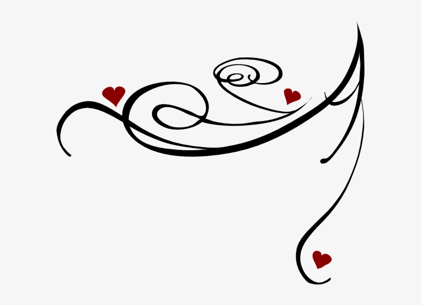 This Free Clipart Png Design Of Decorative Swirl Red - Pink And Black Border Png, transparent png #3672317