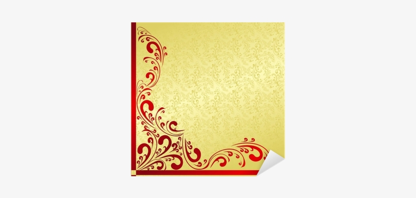 Luxury Background Decorated A Vintage Border - Gold And Red Background Png, transparent png #3672398