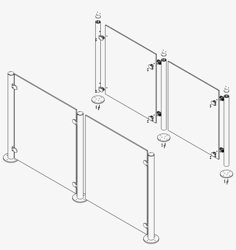 Ashby Glass Post Mounted Acrylic Signs Glass Clamps - Glass, transparent png #3672771