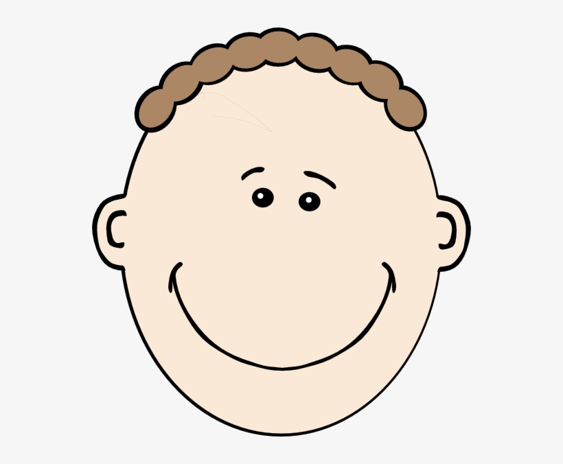 Man Face Clip Art At Clker - Cartoon Boy Face, transparent png #3672906