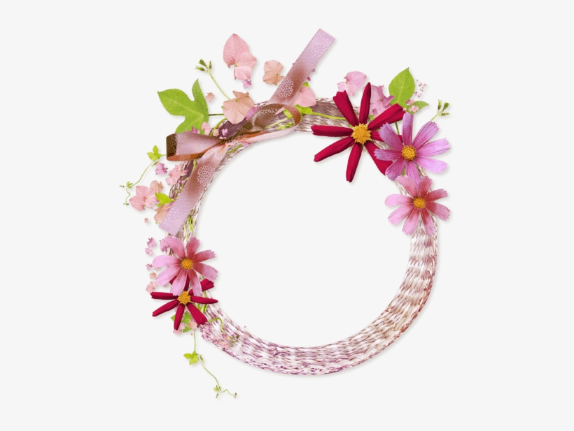 Free Png Floral Round Frame Png Images Transparent - Circle Flower Frame Png, transparent png #3673203