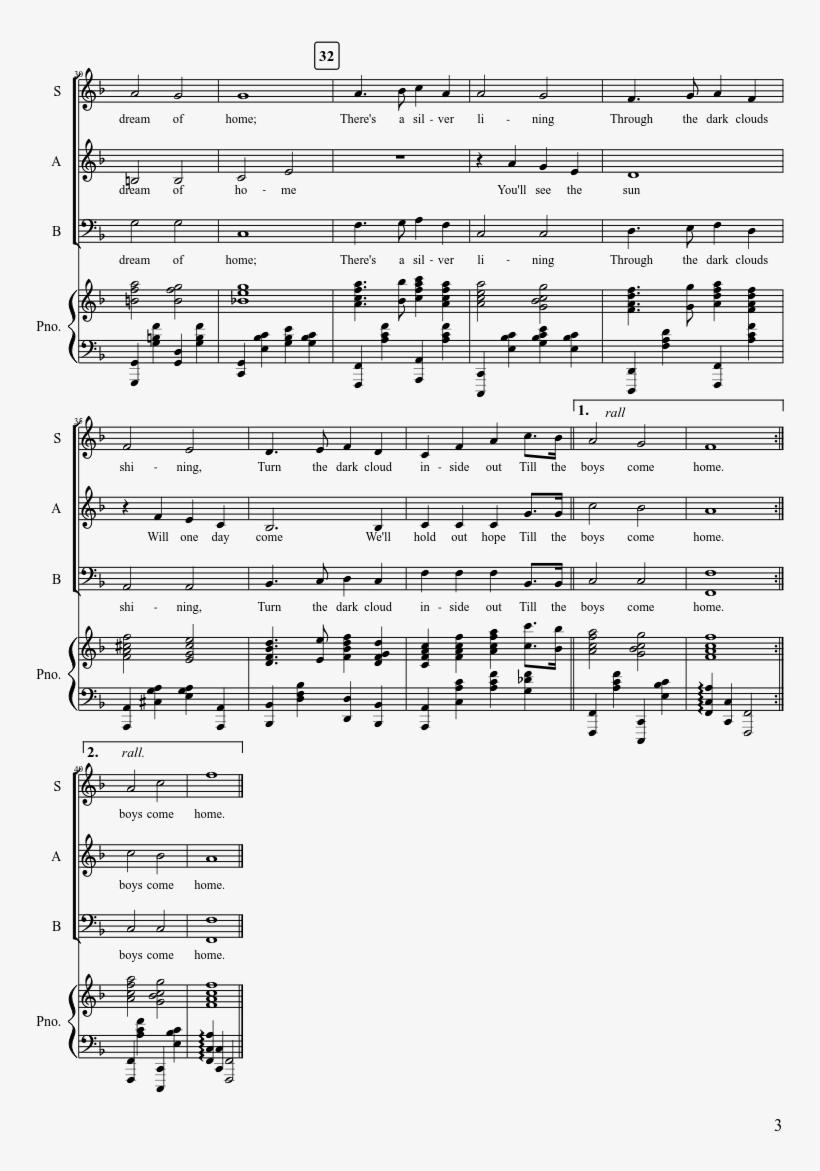 Keep The Home Fires Burning Sheet Music Composed By - Keep The Home Fires Burning Sheet Music Pdf, transparent png #3673309