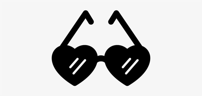 Heart Shaped Sunglasses Vector - Heart Shaped Glasses Svg, transparent png #3673376