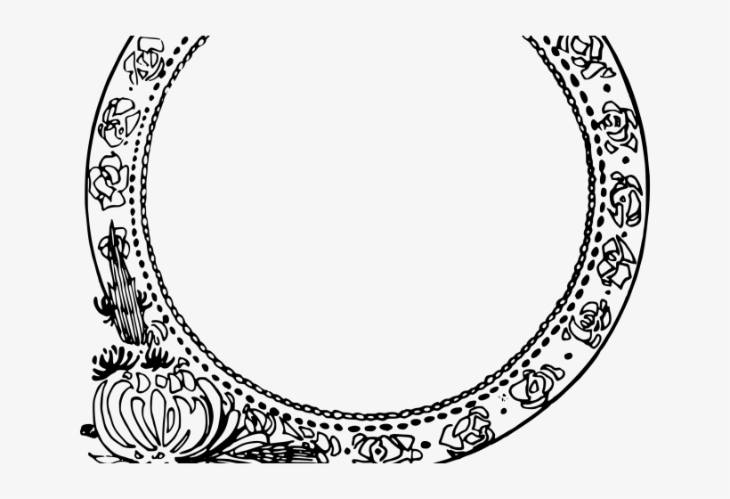 Oval Clipart Round Flower - Border Png Round, transparent png #3673774