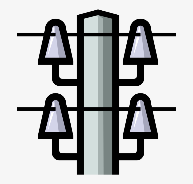 Vector Illustration Of Transmission Towers Carry Electrical - Cables Aereos De Alta Tension, transparent png #3674777
