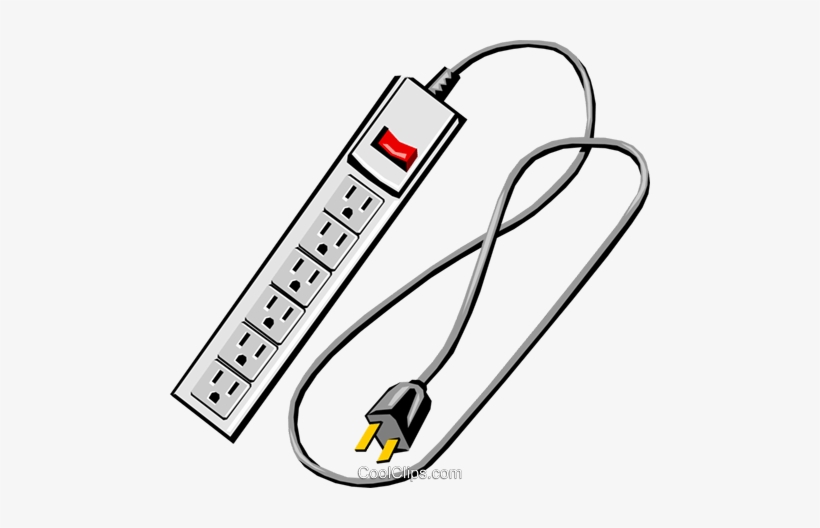 Power Bar Royalty Free Vector Clip Art Illustration - Extension Cord Transparent Background, transparent png #3674843