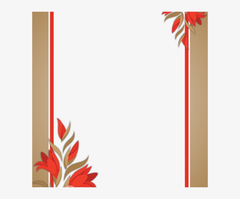 Orange Flower Frame - Flower Frame Frames Png, transparent png #3675377