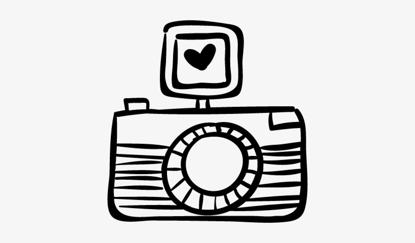 Photo Camera With Heart Vector - Camera With Heart Png, transparent png #3675678