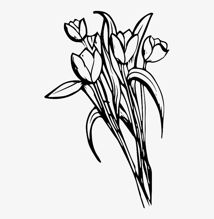 Hand Drawn Black And White Flowers Love Vector - Love, transparent png #3675844