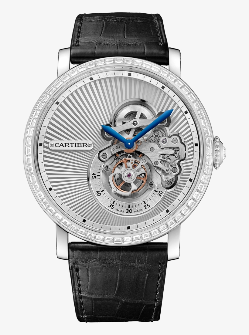 rotonde de cartier flying tourbillon reversed dial watch