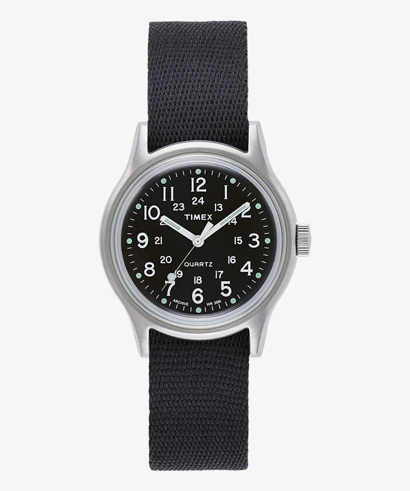 Mk1 Military 36mm Grosgrain Strap Watch Silver-tone/black - Timex Marlin Todd Snyder, transparent png #3676562
