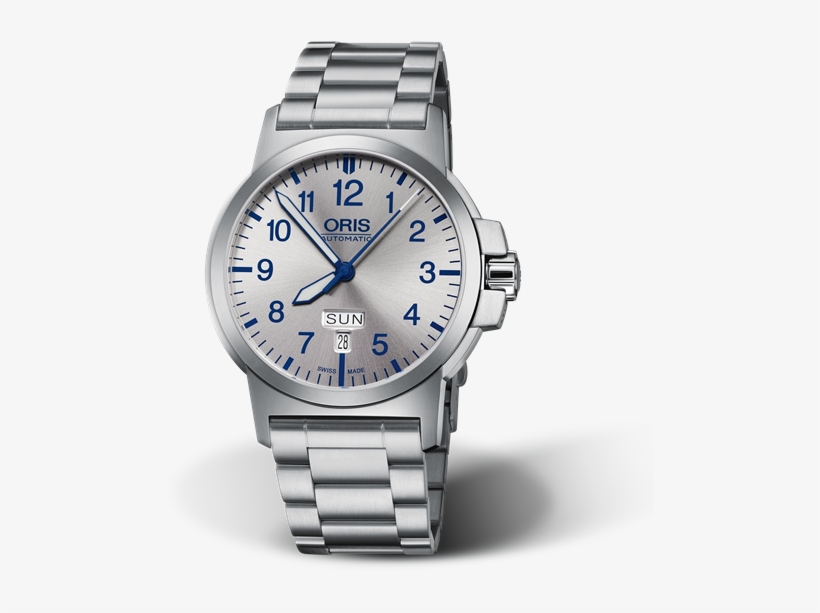 Oris Bc 3 Day Date Silver Dial Stainless Steel Bracelet, transparent png #3677600