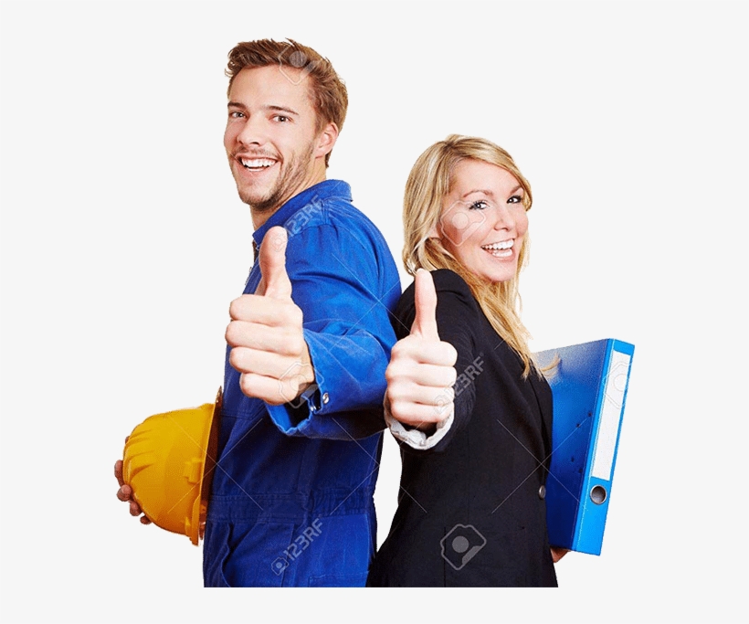 16979691 Happy Construction Worker In Overall And Business - 123rf, transparent png #3678358