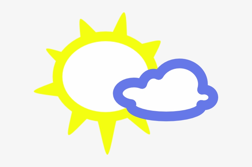 Light Clouds And Sun Weather Symbols Png - Weather Symbols Sun, transparent png #3678488