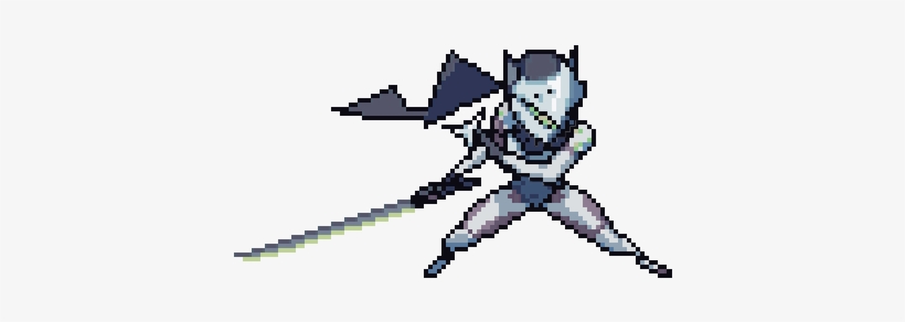 Animation Of Pixel Genji Done By Me - Overwatch Animated Pixel Sprays, transparent png #3679094