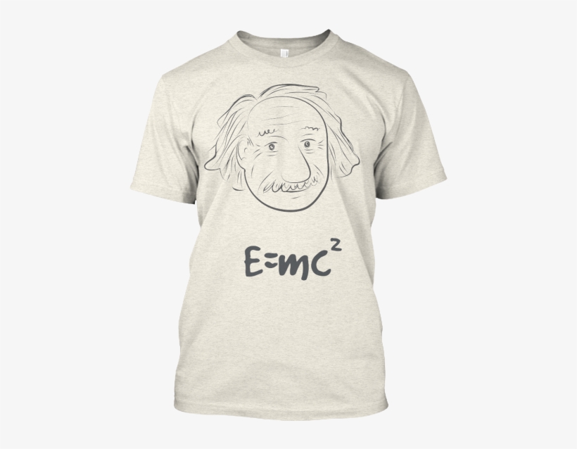 E=mc2 Albert Einstein Cartoon Tee Shirt - Lunar Module T Shirt, transparent png #3679608