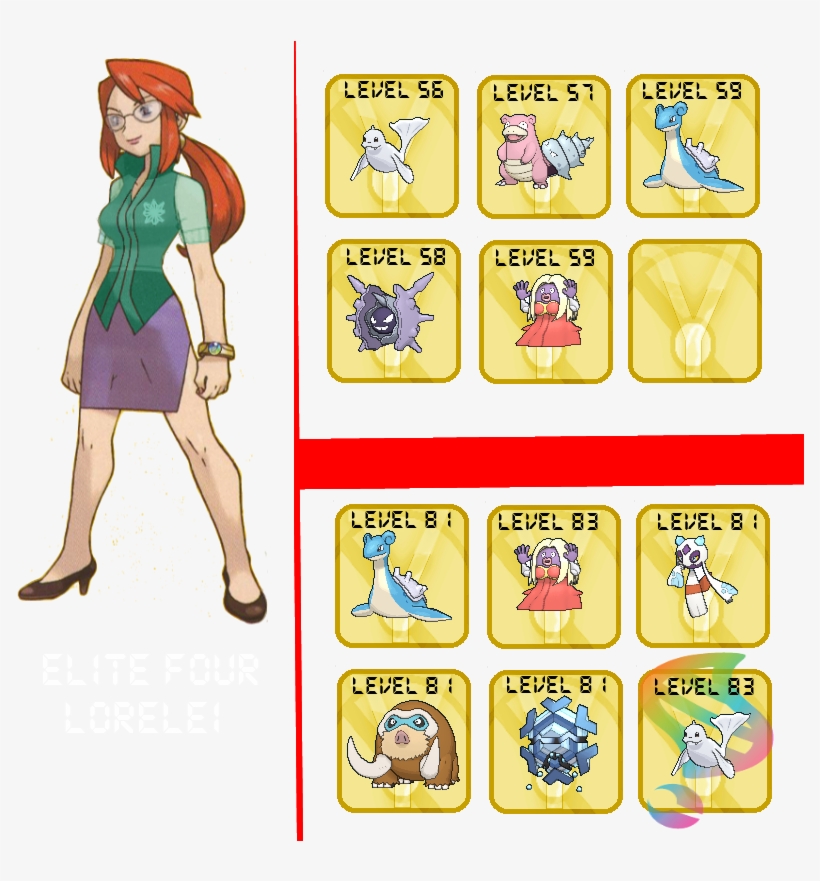 Lorelei Yy - Pokemon Ice Type Elite Four, transparent png #3679850