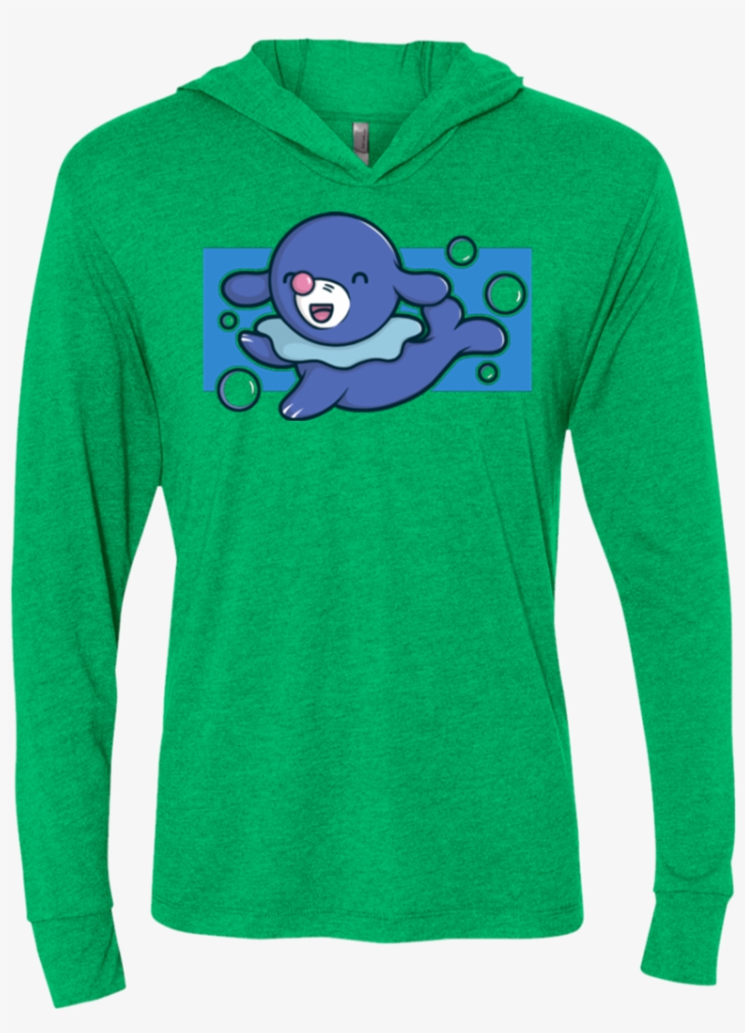 Super Cute Starter Popplio Triblend Long Sleeve Hoodie - Snoopy And Charlie Brown Halloween T-shirt/ Hoodie, transparent png #3680331